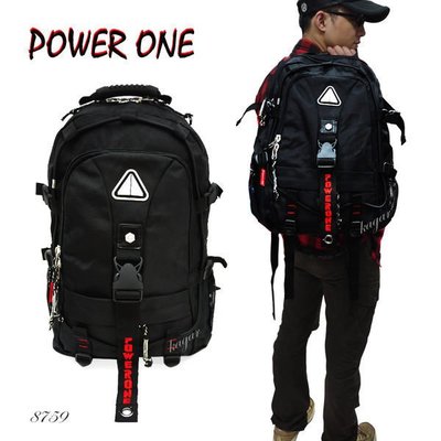 加賀皮件 POWERONE 街頭 拉風 前衛 後背包 登山包 14吋 筆電包 雙肩 後背包 ST-8759(A)