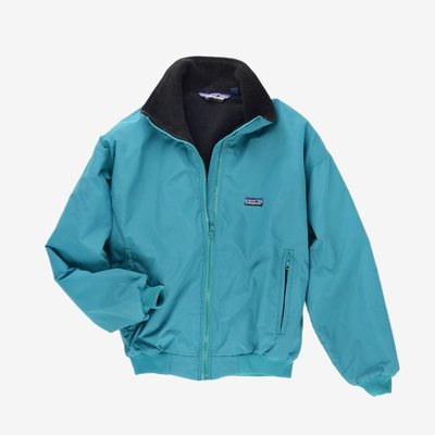 Patagonia Fleece ZipUp Windbreaker 美國製 10 湖水 綠 黑 尼龍內刷毛外套 外套
