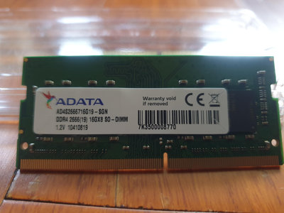 筆電用記憶體 威剛 16G DDR4 2666