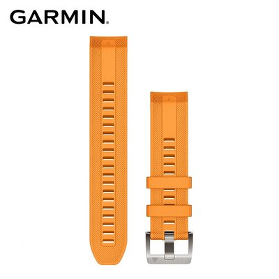 @竹北旗艦店@GARMIN QuickFit 22mm 閃耀橘矽膠錶帶 MARQ(Gen 2) 原廠公司貨