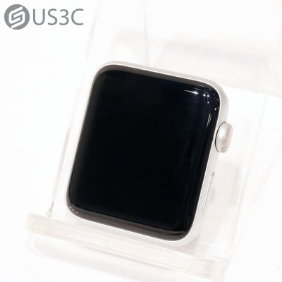 【US3C-青海店】【一元起標】台灣公司貨 Apple Watch Series 3 42mm GPS+LTE A1891 銀色 鋁金屬錶殼 二手智慧手錶