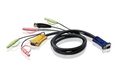 ATEN KVM 2L-5302U 1.8M USB 介面切換器連接線 三合一(滑鼠/鍵盤/影像)SPHD及音源訊號