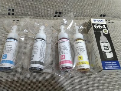 EPSON T664 原廠墨瓶 T664100 （4色)5個