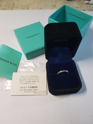 Tiffany & Co 蒂芬妮 PT950鉑金 鑽石戒指(真品)
