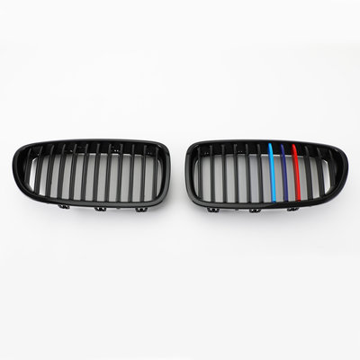 BMW F10 F18 520i 528i 535i 2010-2016專用水箱護罩（亮黑單線三色）-極限超快感