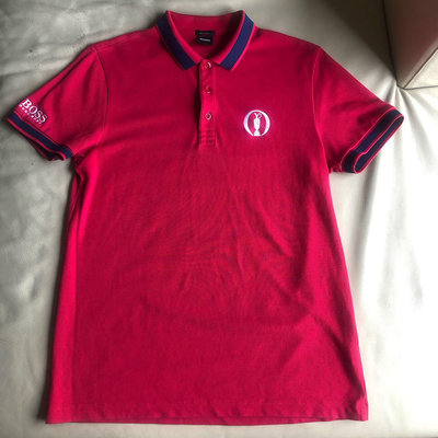 品味人生] 保證正品 HUGO BOSS  紅色  網眼 短袖POLO衫 size M