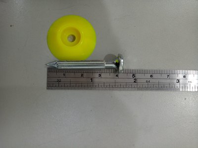 【宏盛測量儀器】光波/經緯儀/全站儀配件 測釘 界釘 測量鋼釘 黃墊片2.5cm+釘4cm *10個/包