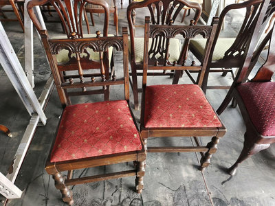 二手 西洋古董老椅子 古玩 擺件 老物件【萬寶閣】1199