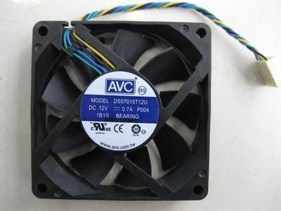 包郵原裝AVC 12V 7cm 7015 4線智能溫控 電腦 CPU AMD 散熱風扇