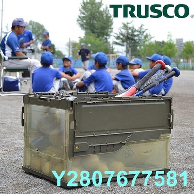 【熱賣精選】日本制TRUSCO透明折疊家用衣物品整理汽車後備箱收納儲物工具箱盒可開發票