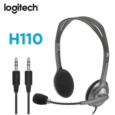 現貨 羅技H110 耳機 耳麥組 3.5cm 雙插孔 電腦 耳機 麥克風 視訊 C922 C270i