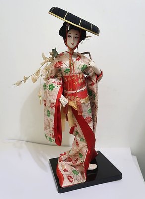 日本 和服 藝妓 人形 人偶 娃娃 擺飾品 藝術品(高44cm)