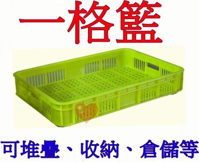 《用心生活館》台灣製造 一格籃 尺寸61.7*43*10cm 塑膠籃 草莓籃 搬運箱 麵包籃