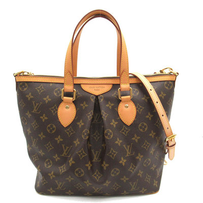 LOUIS VUITTON 路易威登 M40145 Palermo PM 手提包 斜挎包 老花 棕色 包郵包稅 9.0成新【BRAND OFF】