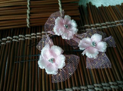 購於日本和服浴衣頭飾禮服花朵造型頭飾U夾精緻手工頭飾