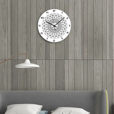 壁鐘個性螺旋花紋圖案簡約亞克力圓形掛鐘