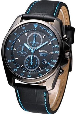 【金台鐘錶】SEIKO 精工 碼錶  防水  夜光指針 石英男錶 皮錶帶 SNDD71 SNDD71P1