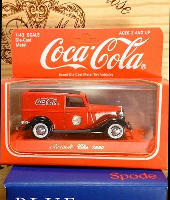 Coca-Cola Majorette小汽車：Coca-Cola 可口可樂 模型 小汽車 雷諾 法國製 紀念 收藏 鐵製