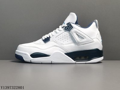 Air Jordan 4 AJ4 白藍 時尚 透氣 氣墊 耐磨 低幫 籃球鞋 314254-107 男款