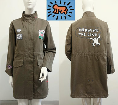 ☆一身衣飾☆ 紐約街頭藝術家品牌【Keith Haring  凱斯·哈林】稀有 工裝外套~直購價1390~🌵旦