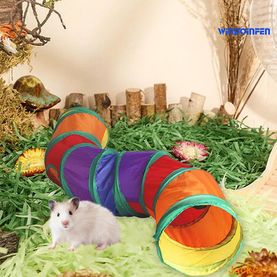 Jackの屋[萌寵屋]AMZ小型寵物通道趣味隧道可摺疊管道雪貂用品倉鼠玩具