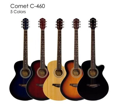 【缺貨】Comet C-460 入門首選A+級 切角民謠吉他 C460