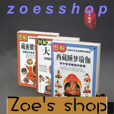 zoe-滿300出貨圖解西藏睡夢瑜伽＋圖解大手印＋圖解藏密拙火禪修法閱讀學習