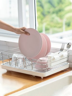 特賣- 瀝水架日本ASVEL廚房家用碗筷濾水架碟碗置物架水槽餐具架碗架