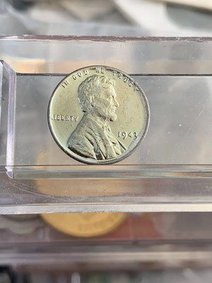 【二手】 1943年美國唯一年份鐵幣林肯麥穗1美分（鋼鍍鋅）直徑：19257 紀念幣 硬幣 錢幣【經典錢幣】