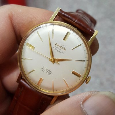 極品＜14k 包金＞機械錶 ENICAR 英納格 已保養 手上鏈 老錶 瑞士錶