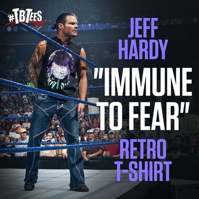 [美國瘋潮]正版WWE Jeff Hardy Immune To Fear Retro Tee 恐懼免疫復刻款衣服預購