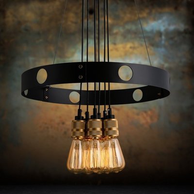 INPHIC-loft愛迪生燈泡吊燈鐵藝圓圈 吊燈復古餐廳 咖啡廳 吊燈