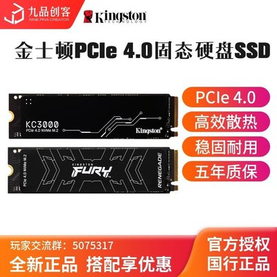 下殺-Kingston/金士頓KC3000 512G/1T/2T PCIe4.0 SSD固態FURY系*