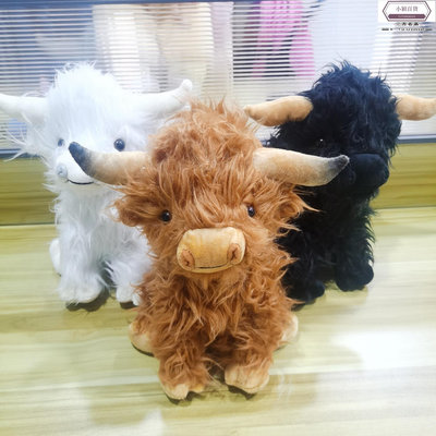 新款推薦 熱賣牦牛Highland Cow蘇格蘭高地牛毛絨仿真公仔兒童玩偶 可開發票