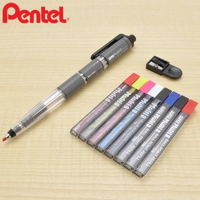 現貨熱銷-日本Pentel八合一Super Multi 8色鉛筆機能筆組2mm筆芯PH803ST複合式製圖筆飛