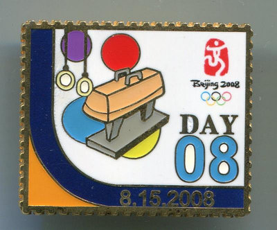 2008年北京奧運會紀念徽章-- 郵票系列 - 體操