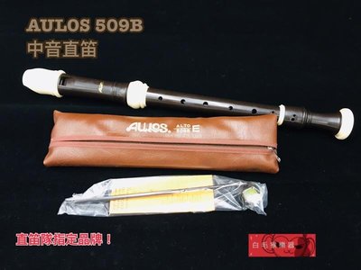 《白毛猴樂器》全新公司貨 日製 AULOS 英式 509B (E) 中音 直笛 直笛隊 指定品牌 知名品牌