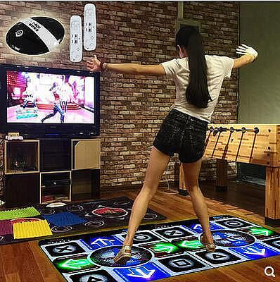 現貨：瑜伽HDMI跳舞毯雙人體感跳舞機遊戲跑步毯電視電腦健身廣場舞