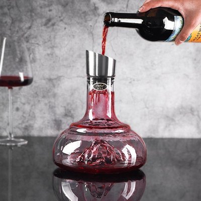 邦爵北歐風多款可選紅酒醒酒器家用水晶玻璃葡萄酒瀑布快速醒酒壺(null)