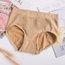 EmmaShop艾購物-外銷日本超彈性無縫3D提臀蜂巢暖宮中腰收腹棉內褲