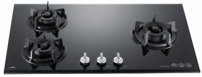 《日成》喜特麗.易潔系列.三口黑玻璃檯面式瓦斯爐 JT-GC309A