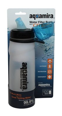 【露營趣】McNett Aquamira Water Filter 25oz 活性碳濾水瓶 自行車 運動水壺 41210
