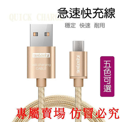 【安卓快充線】 2M 尼龍編織線 快速充電 安卓 USB快充 手機充電 3C產品 手機線 手機用品 E