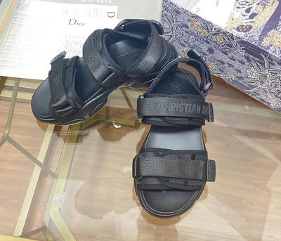 熱款直購#Dior 鬆糕厚底涼鞋 休閒懶人運動涼鞋 里外全真皮涼鞋35 40碼