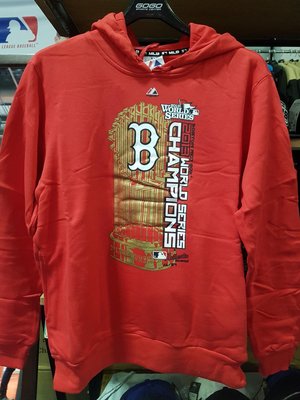 MLB Majestic波士頓紅襪隊2013世界大賽冠軍帽T球員穿著版紅/灰