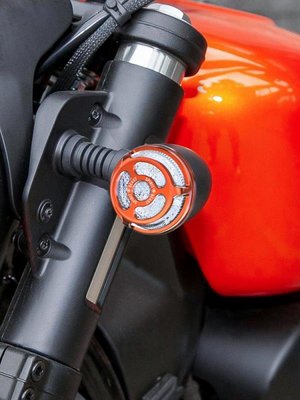 靈獸適用錢江QJ閃300S轉向燈護蓋改裝摩托車前后警示燈防石粒護罩