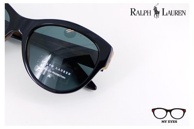 【My Eyes 瞳言瞳語】全新Polo Ralph Lauren貓眼太陽眼鏡 中性氣質好迷人(8089)