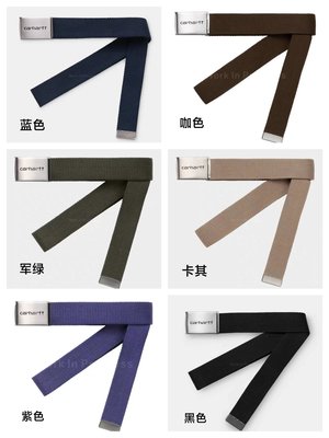 【Japan潮牌館】潮牌卡哈特Carhartt wip Clip Belt Chrome腰帶 帆布織帶皮帶男女