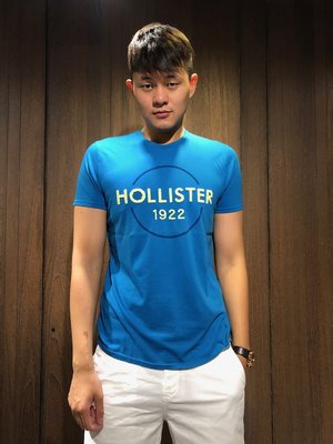 美國百分百【全新真品】 Hollister Co. T恤 HCO 短袖 T-shirt 海鷗 logo 天藍 AH51