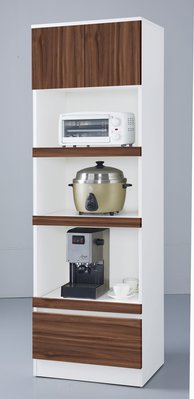 【生活家傢俱】HJS-718-4：艾美爾2尺電器櫃-北美胡桃【台中家具】餐櫃 櫥櫃 碗盤櫃 低甲醛E1系統板台灣製造